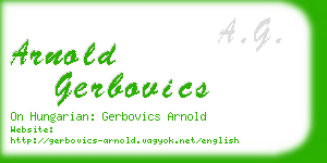 arnold gerbovics business card